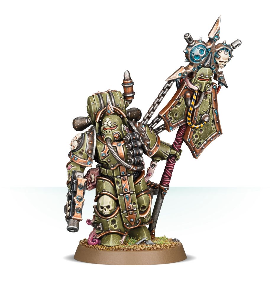 DEATH GUARD: PLAGUE MARINE ICON BEARER<br>(Shipped in 14-28 days)