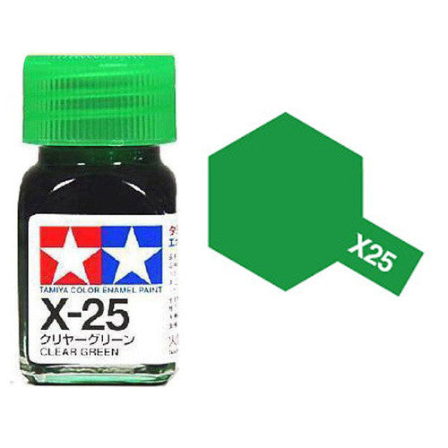 Tamiya X-25 Clear Green Enamel<br>(Shipped in 10-14 days)