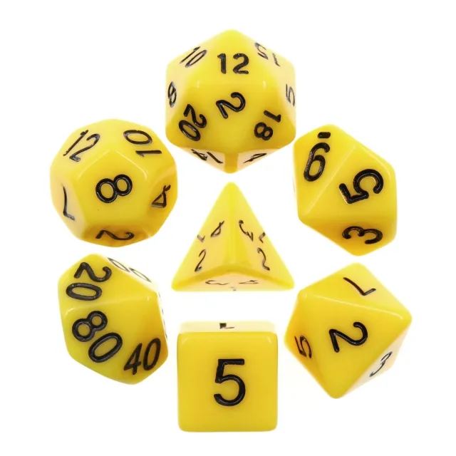 Yellow opaque dice